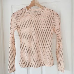 Free people intimately printed semi sheer long sleeves top